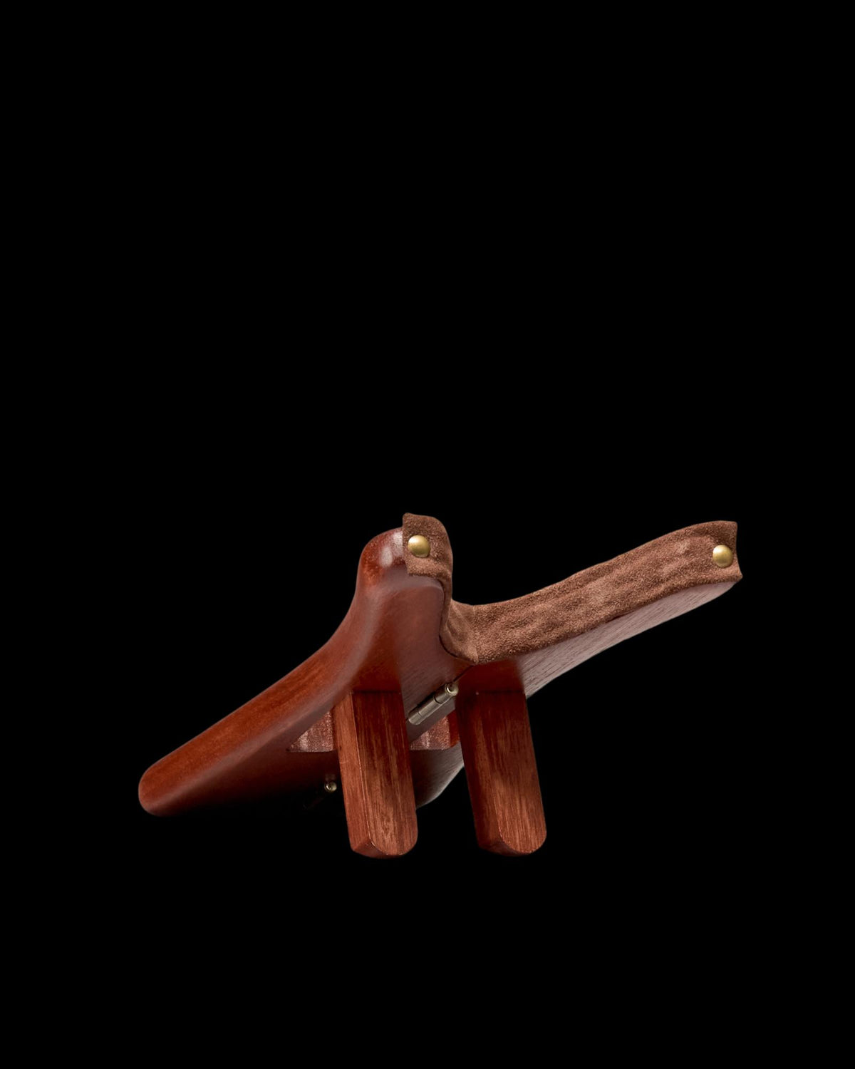 Back view of Travel Boot Jack - Brown/Mocha on plain background