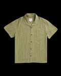 Front view of Men's Dobby Camp Shirt - Sage on plain background