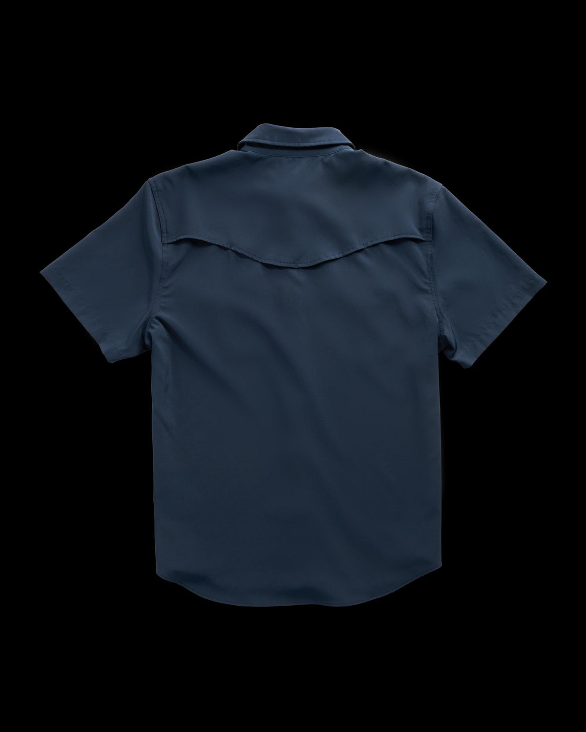 Closeup detail view of Men's Performance Western Pearl Snap SS - Navy