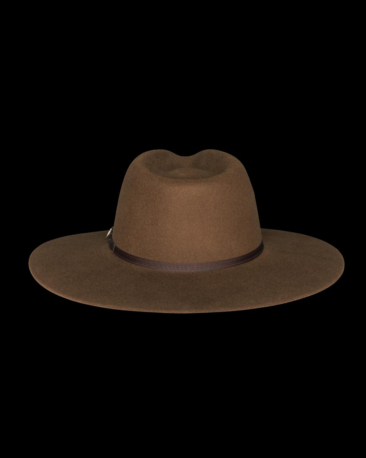 View of The Belle Wool Cowgirl Hat - Medium Brown