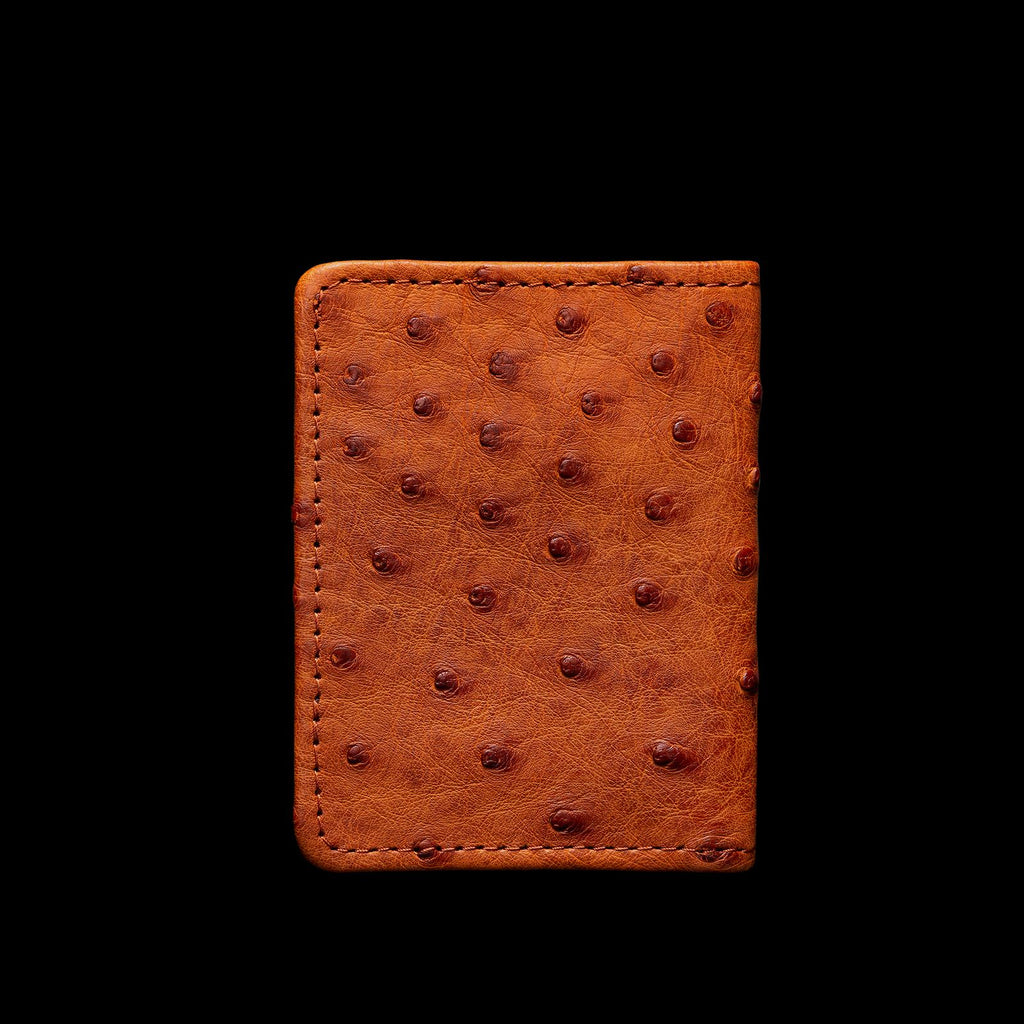 Back view of Bifold Card Case - Pecan on plain background