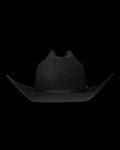 Front view of Cattleman Wool Cowboy Hat - Black on plain background