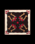 Front view of Horseshoes and Roses Wild Rag - Multi on plain background