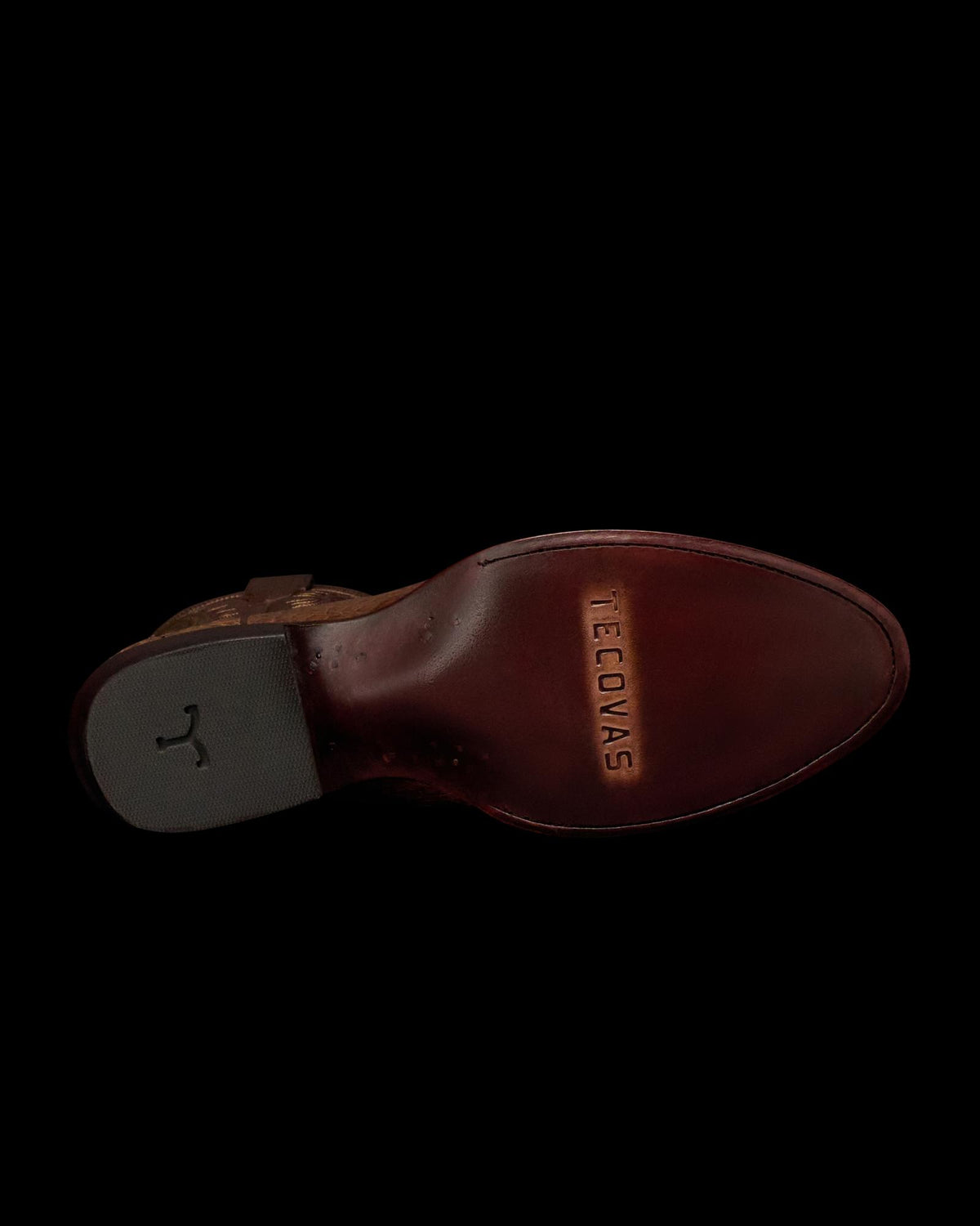 Sole view of The Dillon - Toffee Caiman on plain background