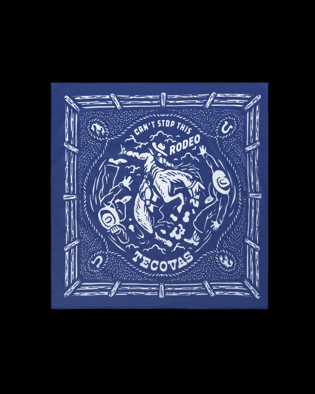 Front view of Gameday Bandana - Navy on plain background