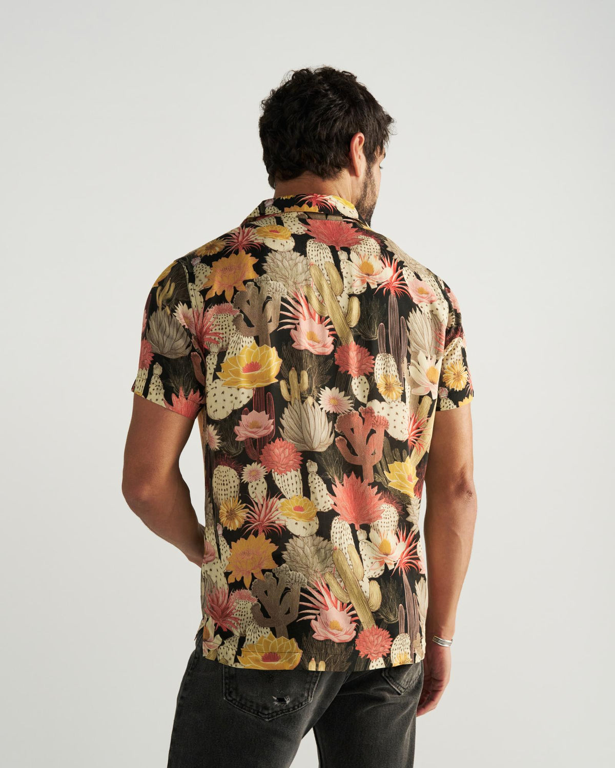 Back view of Men's Lakeside - Black/Multi on model