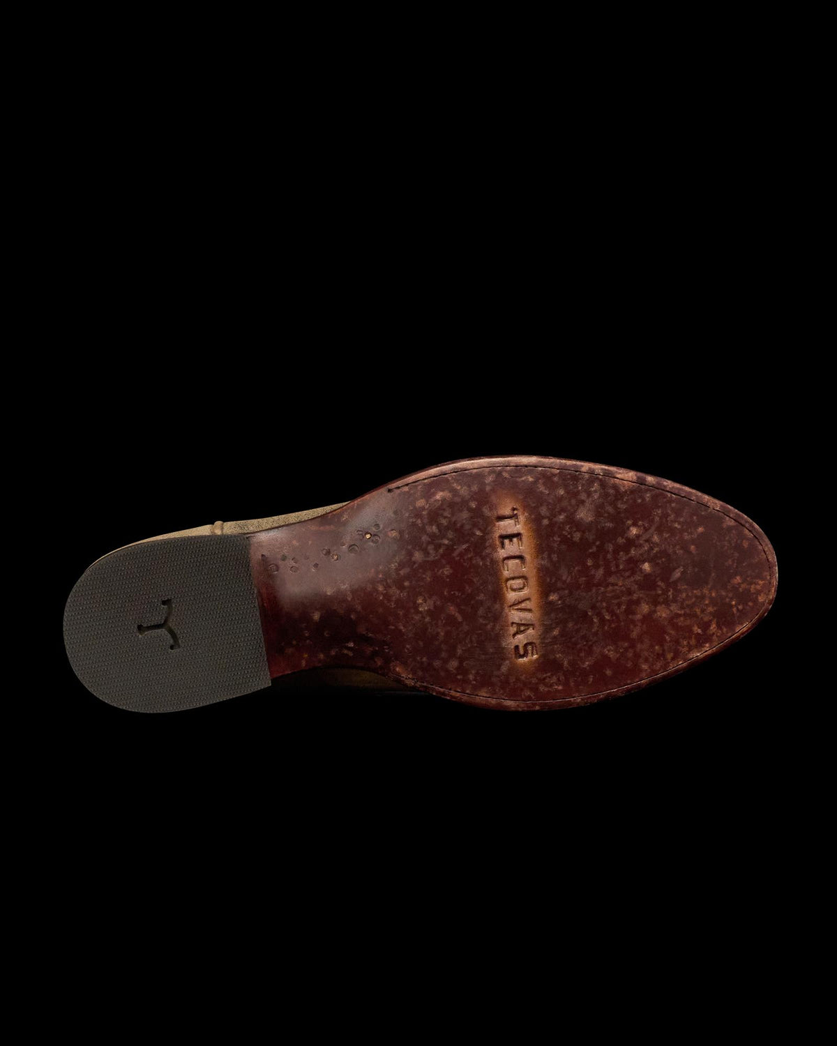 Sole view of The Earl - Gravel Suede on plain background