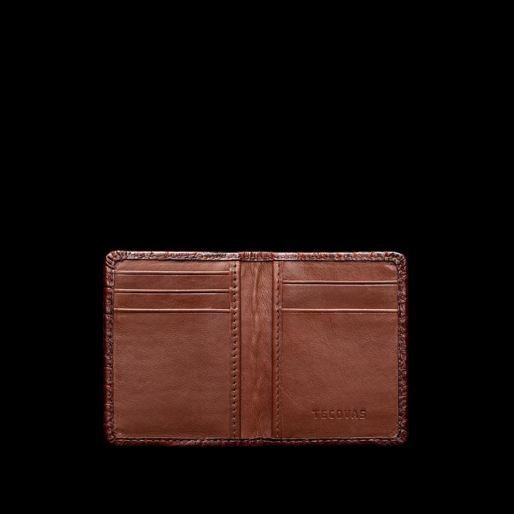Front view of Bifold Card Case - Walnut on plain background