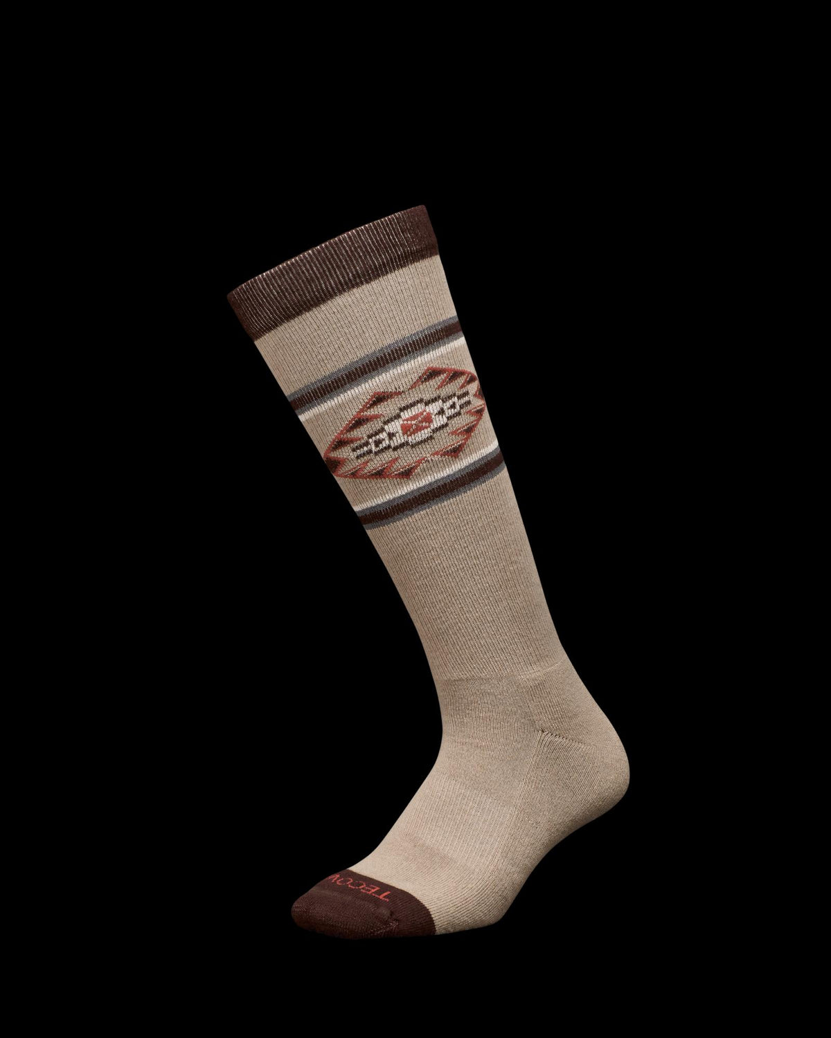 View of Over-The-Calf Socks (3-Pack) - Brown Multi