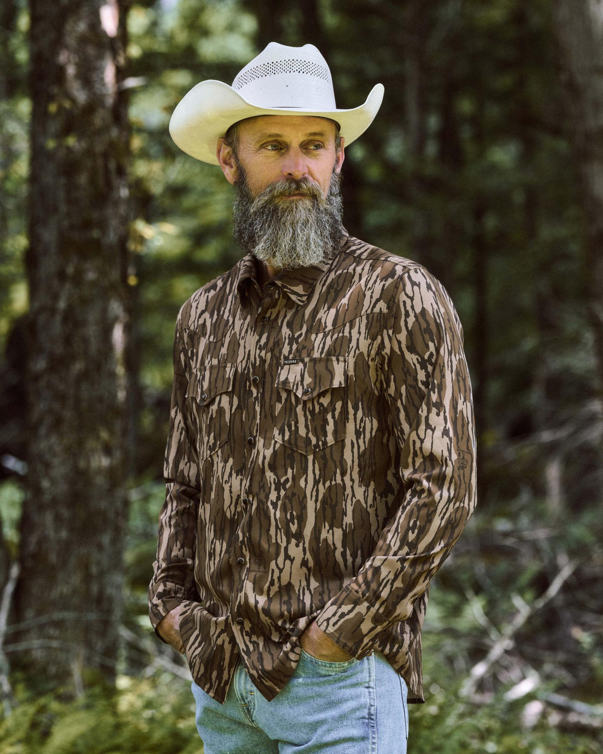View of Men's Tecovas x Mossy Oak Performance Western - Original Bottomland