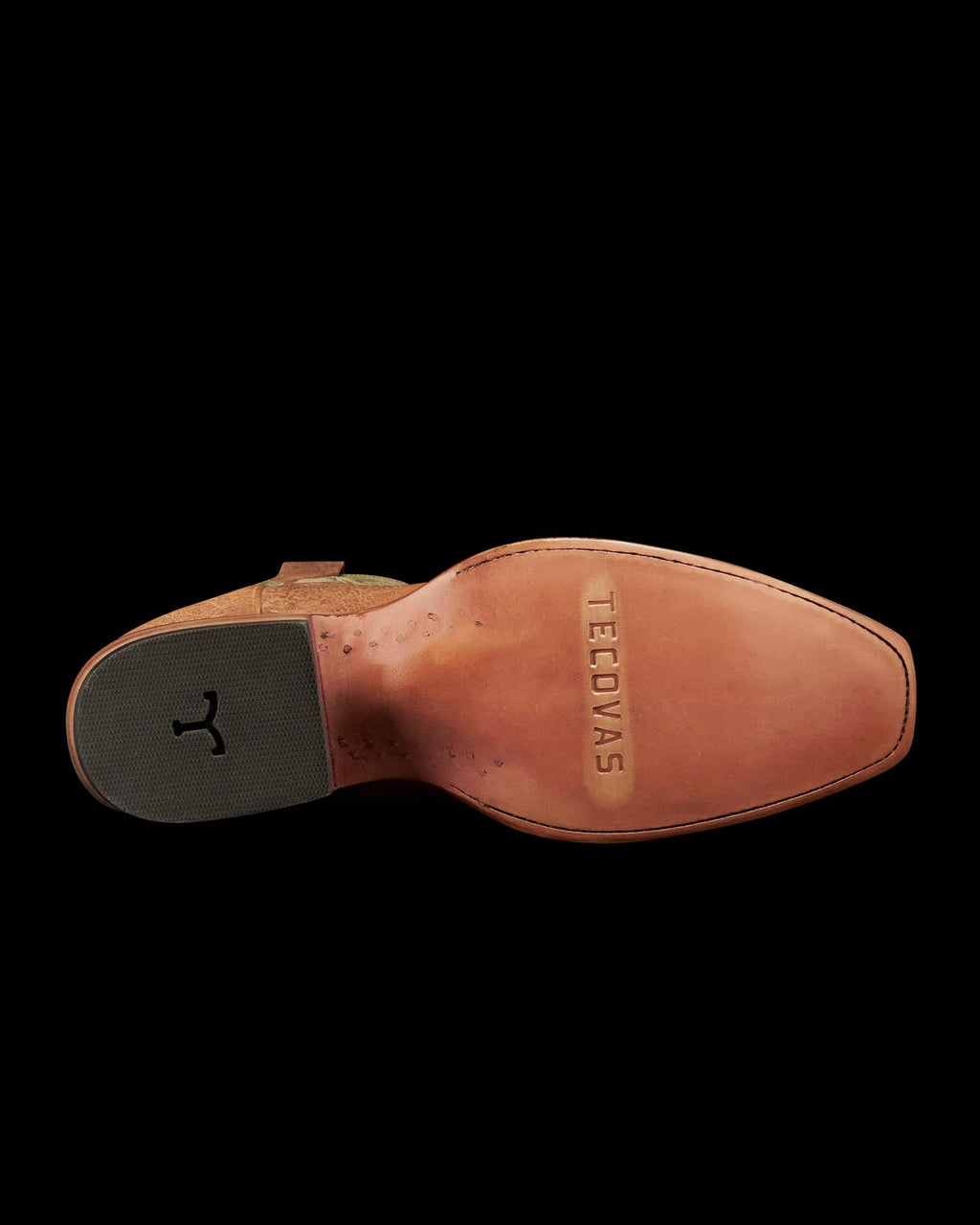 Sole view of The Warren - Tumbleweed / Light Sage Calfskin on plain background