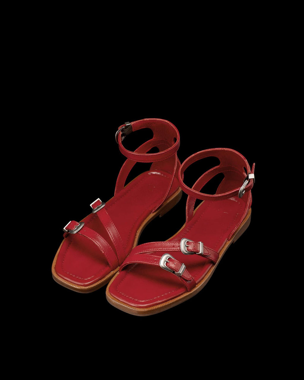 Quarterfront view of The Blakely - Cherry on plain background