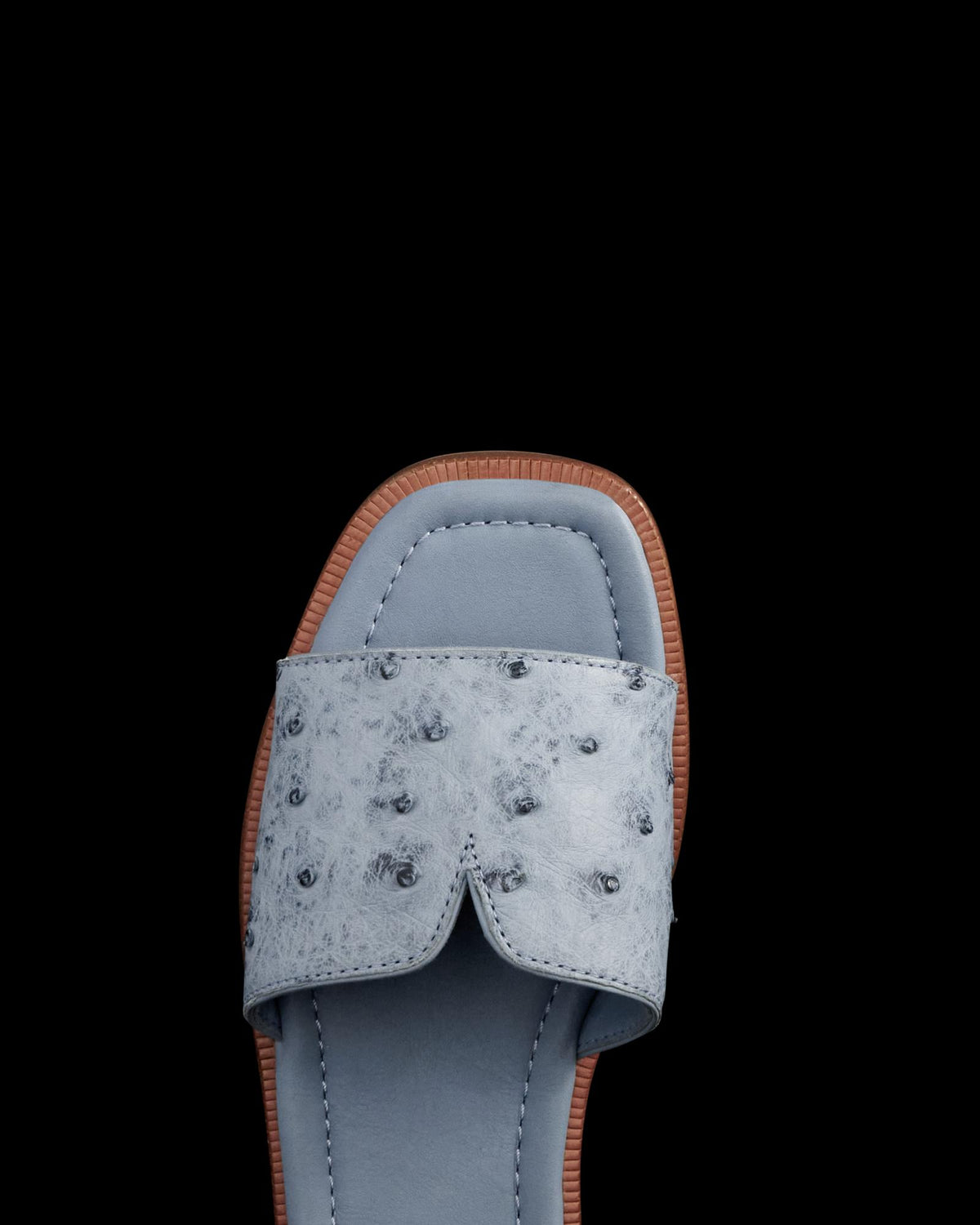 Toe view of The Carmen - Chambray on plain background