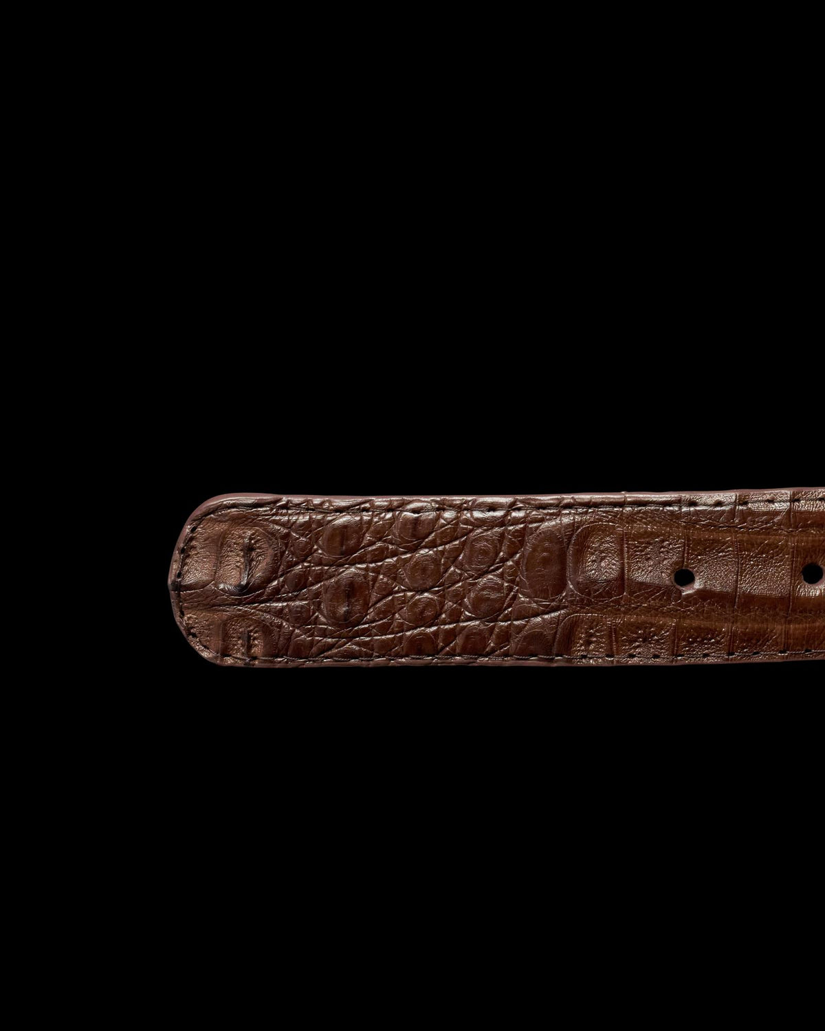Closeup view of Men's Caiman Belt II - Oak