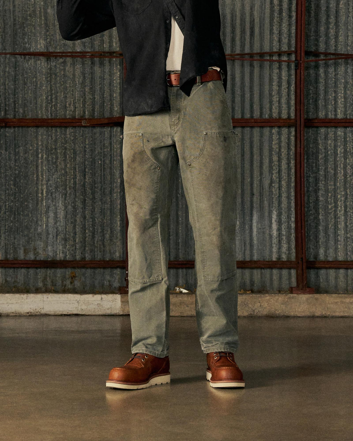 Toe view of The LH WP Moc Comp Toe Work Boot - Saddle Cowhide on plain background
