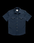 Closeup detail view of Men's Performance Western Pearl Snap SS - Navy