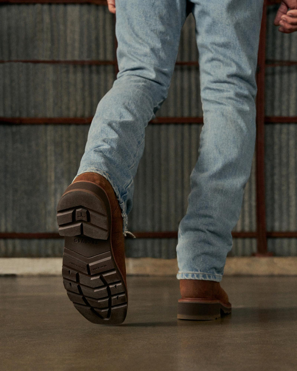 Toe view of LongHaul Waterproof Square Soft Toe Work Boot - Rust Cowhide on plain background