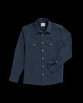 Closeup detail view of Men's Performance Western Pearl Snap - Navy
