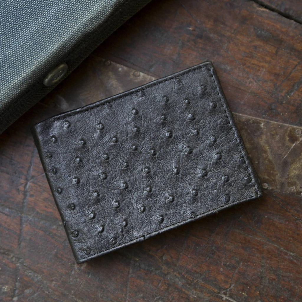 Ostrich Billfold - Midnight