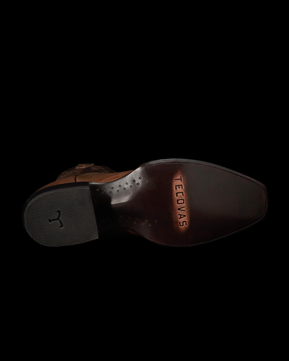 Sole view of The Warren - Vintage Tan Cowhide on plain background