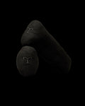 Front view of Fabric Boot Inserts - Black on plain background