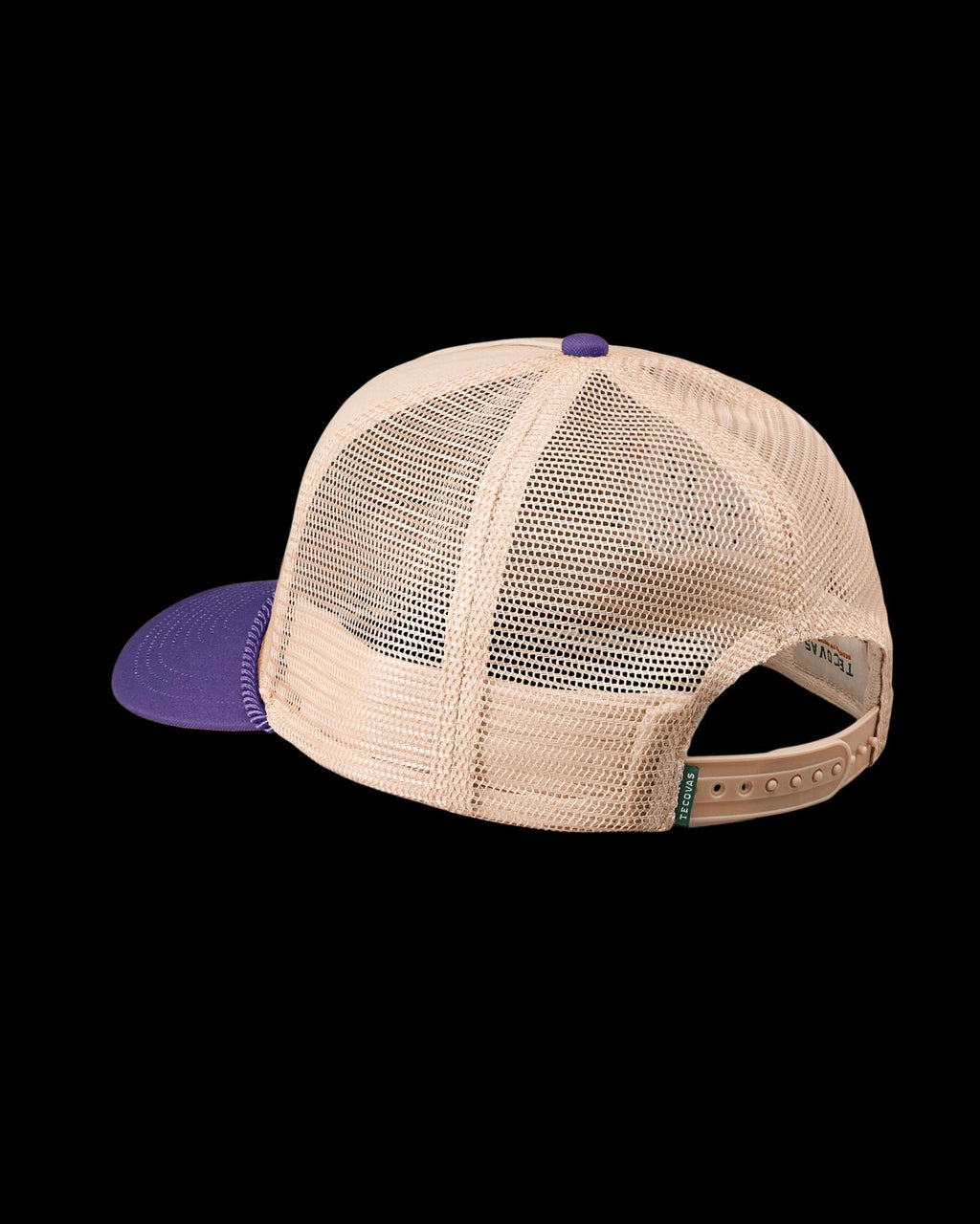Quarterback view of Tecovas Badge Trucker - Purple on plain background