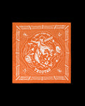 Front view of Gameday Bandana - Burnt Orange on plain background