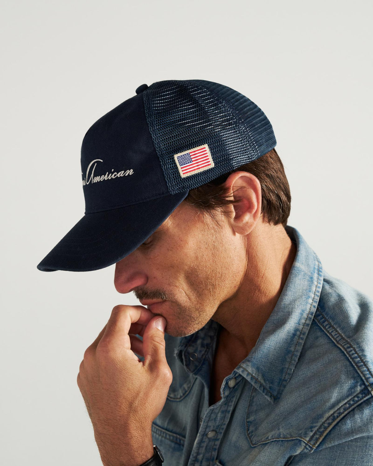 View of Tecovas American Trucker - Washed Navy