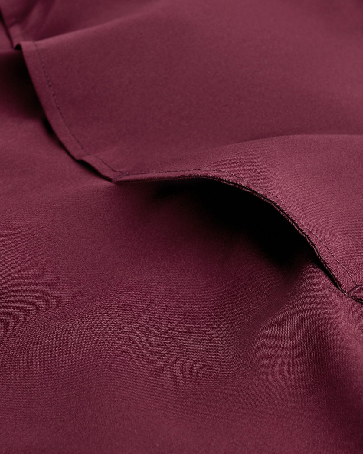 Closeup detail view of Men's Performance Western Short Sleeve Pearl Snap - Maroon