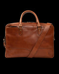 Front view of the Bartlett Slim Briefcase in Cognac
