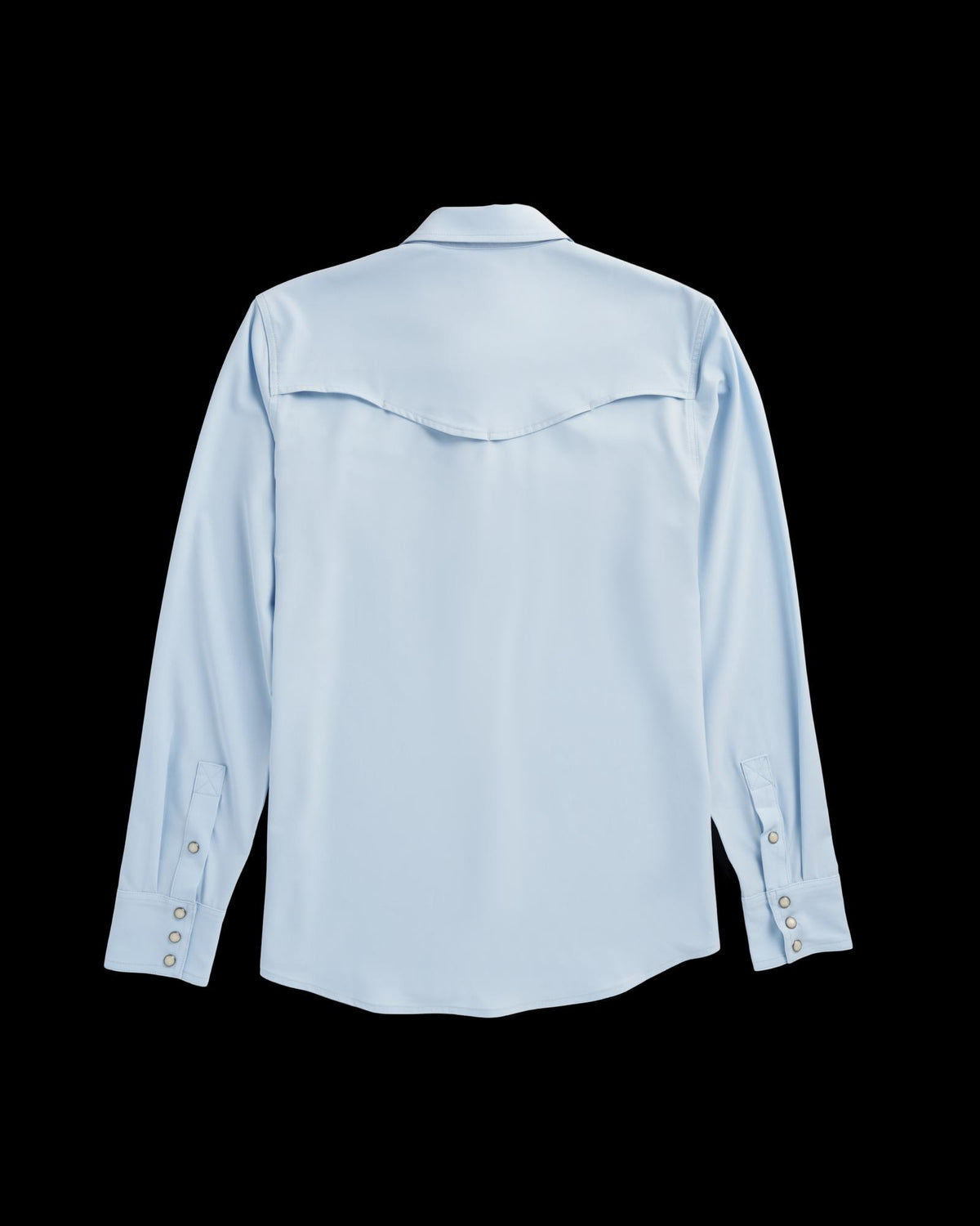 Closeup detail view of Men's Performance Western Pearl Snap LS - Sky