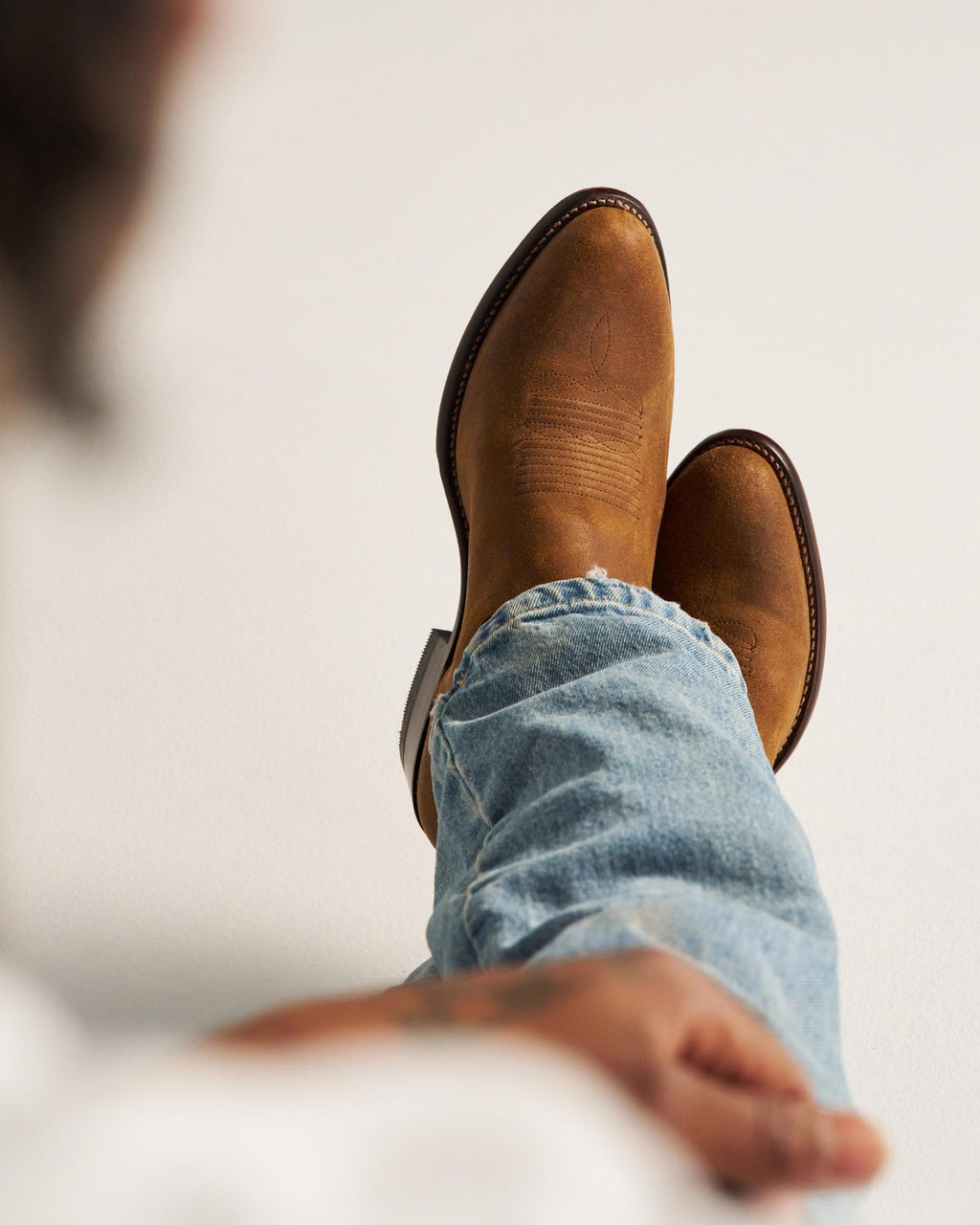 View of The Johnny - Husk Suede