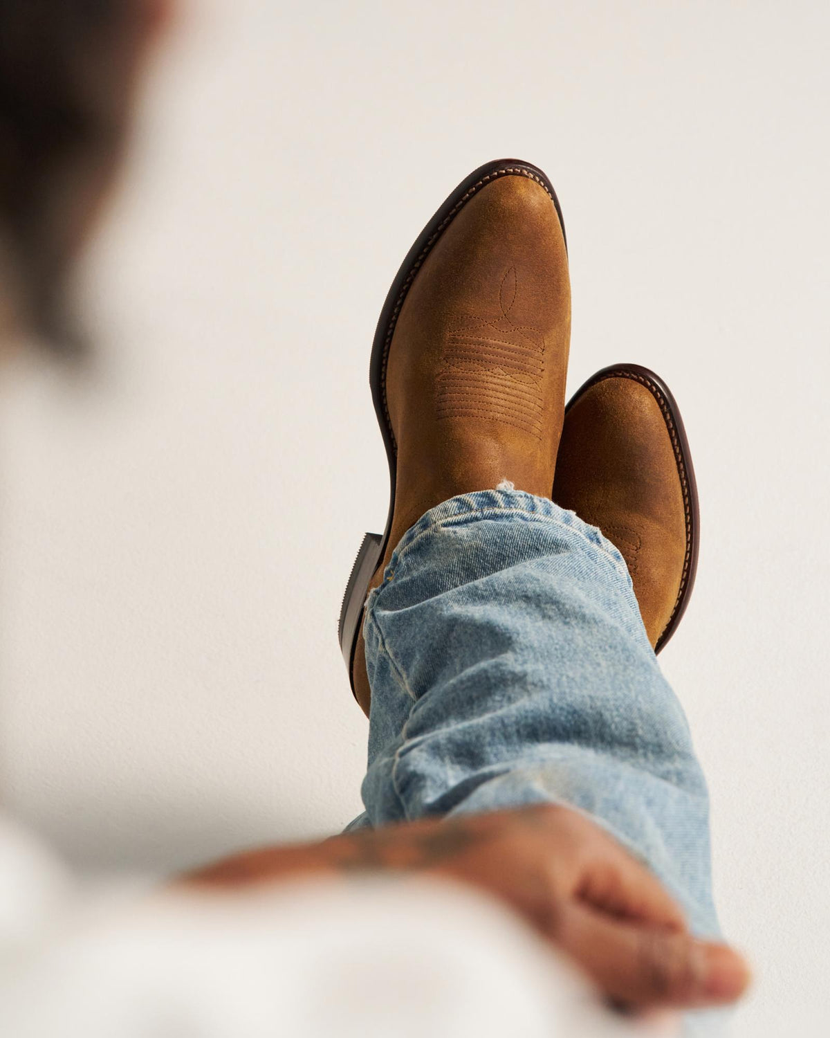 View of The Johnny - Husk Suede