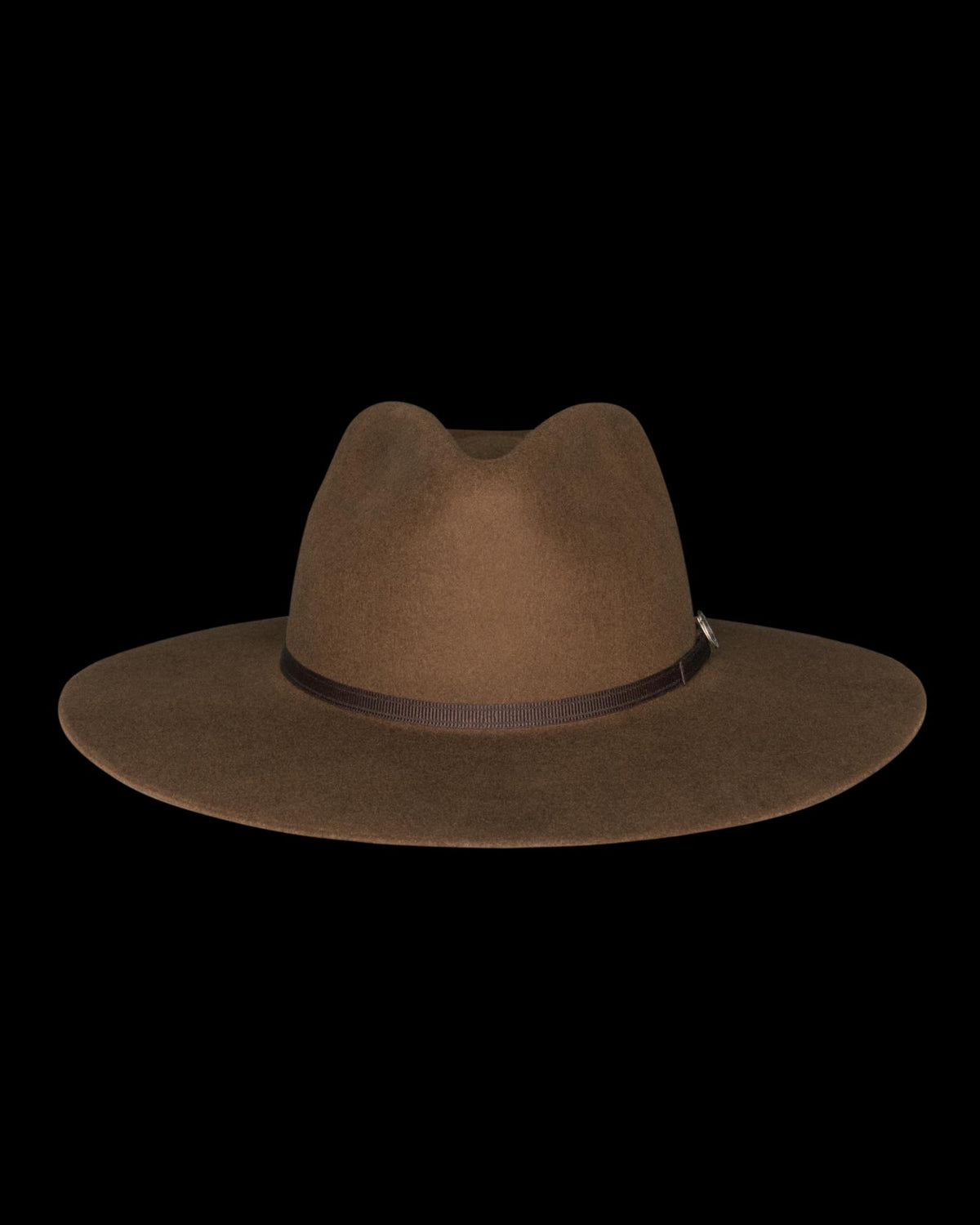 View of The Belle Wool Cowgirl Hat - Medium Brown