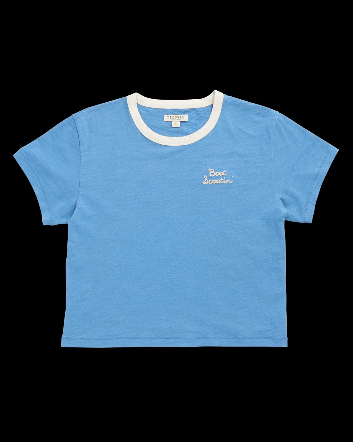 Front view of Women's Vintage Ringer Tee - Jasper/Bone on plain background