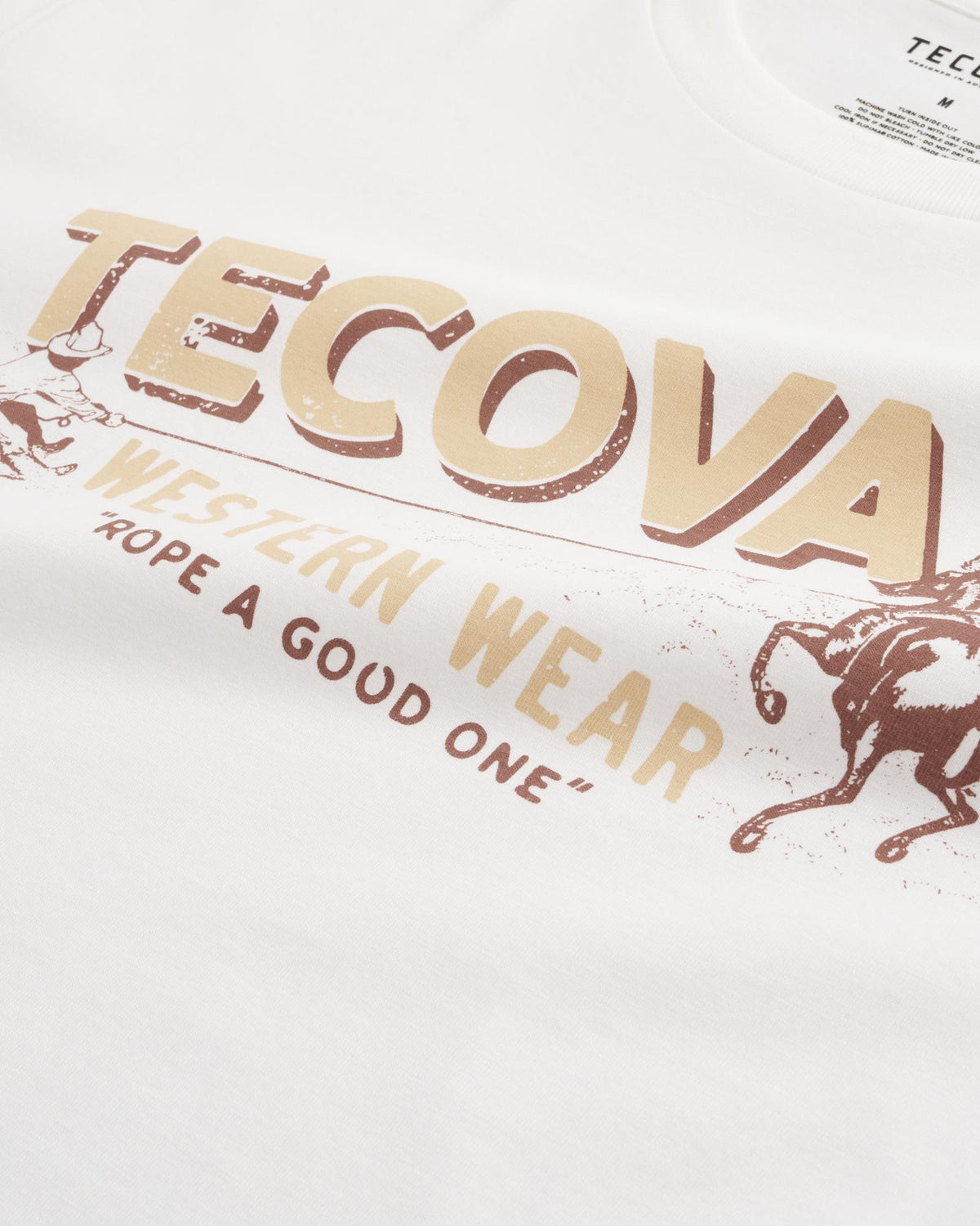 Closeup view of Men's Rope One T-Shirt - Bone/Multi
