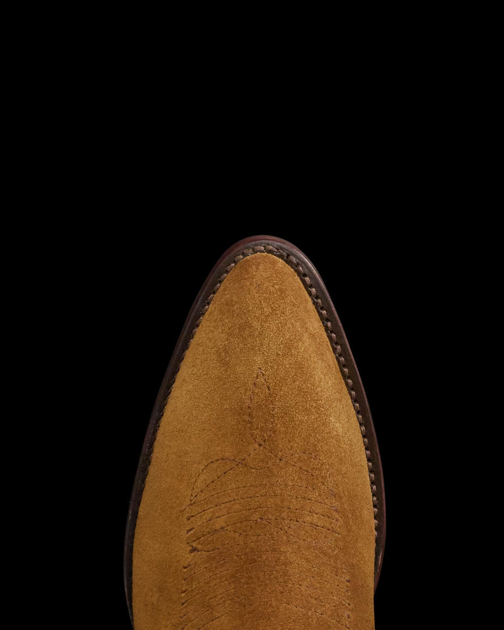 Toe view of The Abby - Sienna Suede on plain background