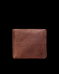 Front view of Goat Billfold - Scotch on plain background