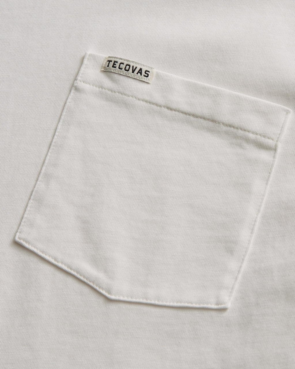 Closeup detail view of Standard Issue Pocket Tee - Bone