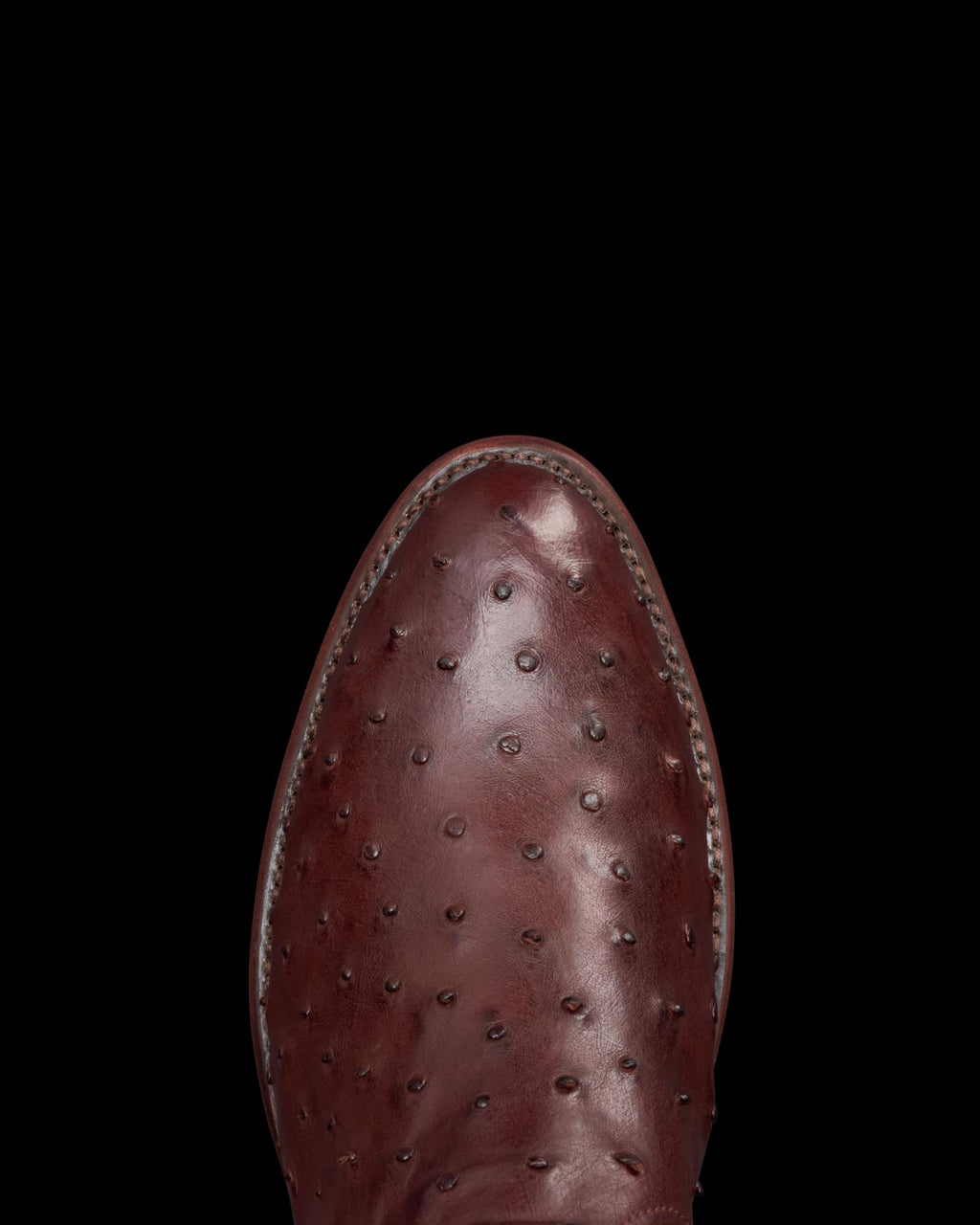 Toe view of The Wyatt II - Mahogany on plain background