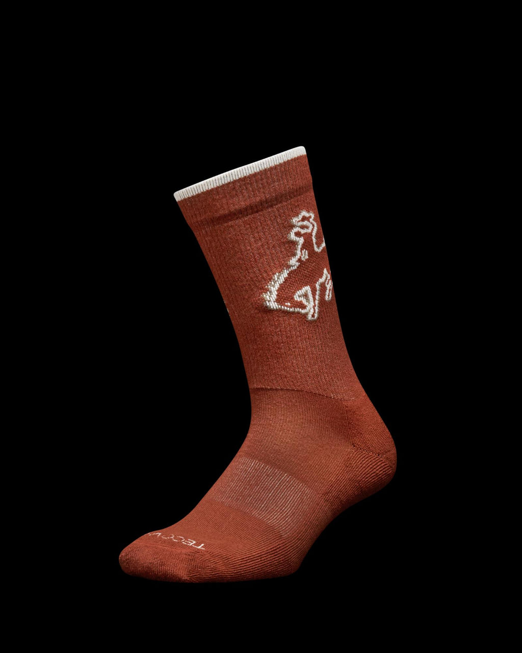 View of Buckin Bronc Crew Socks (2-Pack) - White / Rust