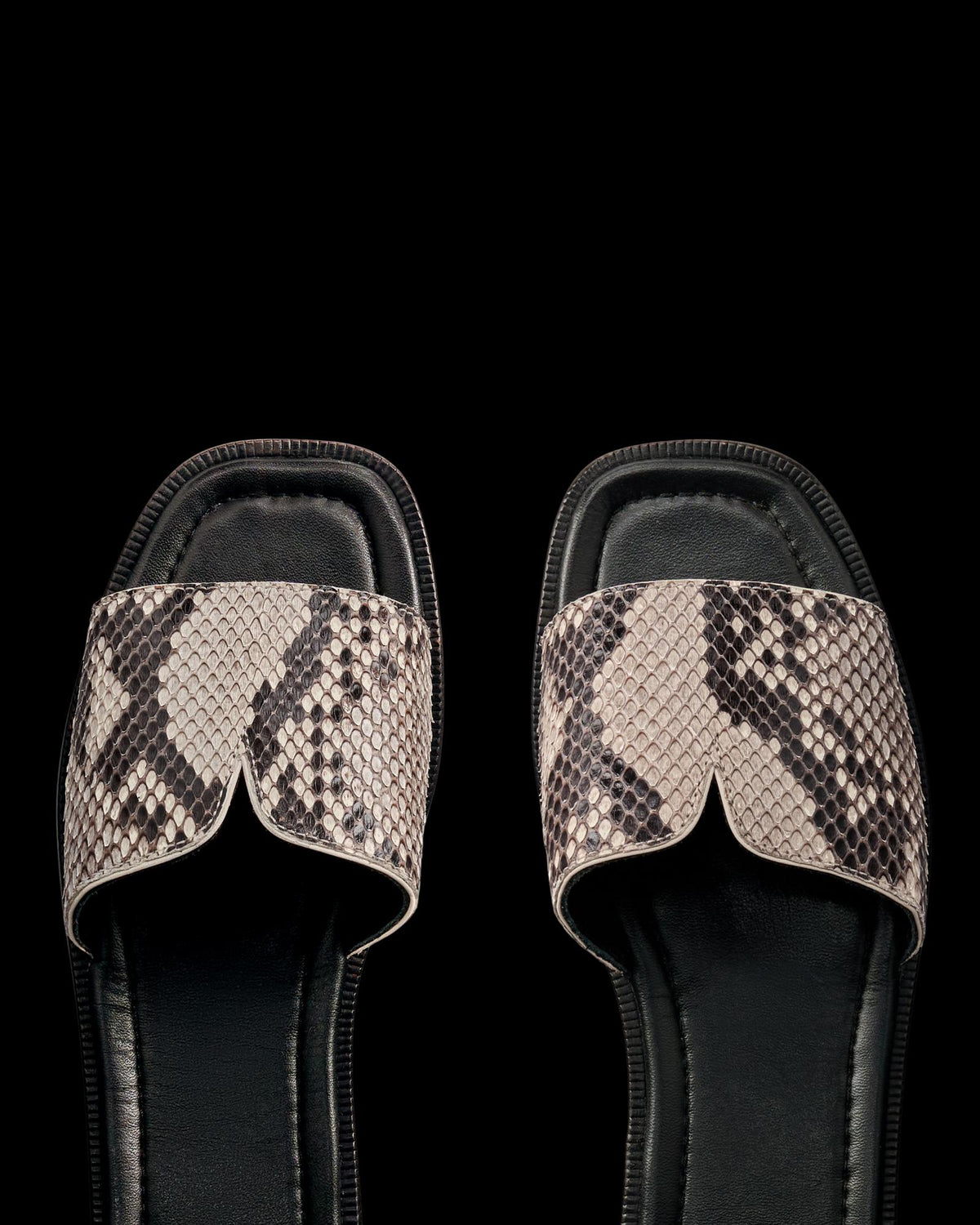 Closeup view of The Carmen - Black/Bone