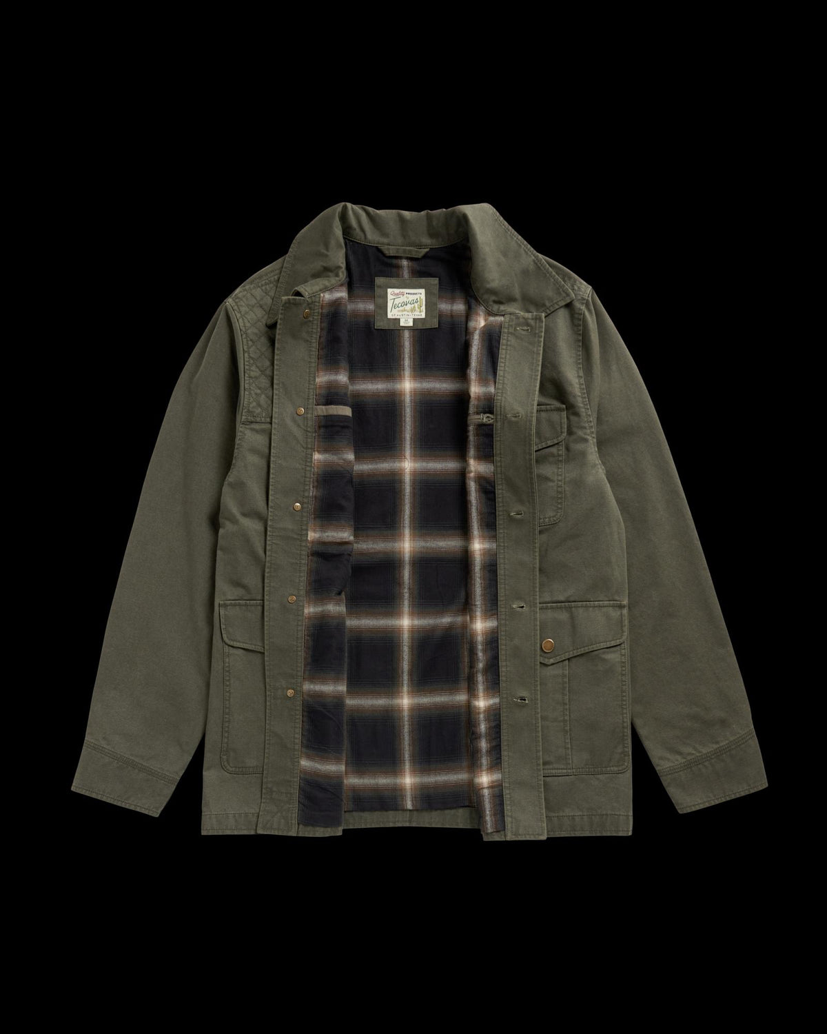 Front view of Men's Field Jacket - Dark Olive on plain background