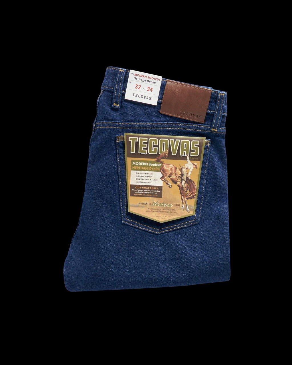View of Men's Modern Bootcut Heritage Denim - Dark Blue