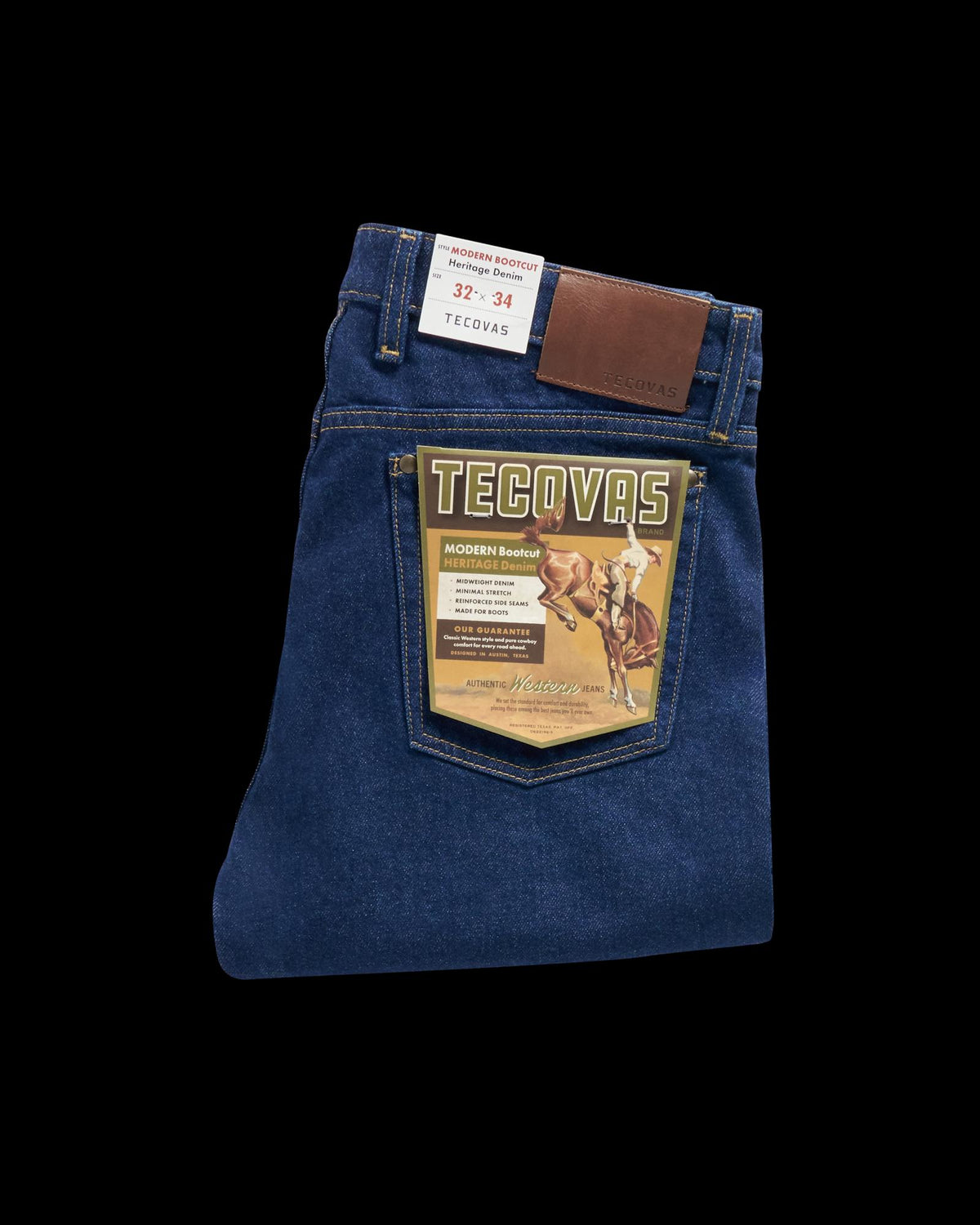 View of Men's Modern Bootcut Heritage Denim - Dark Blue