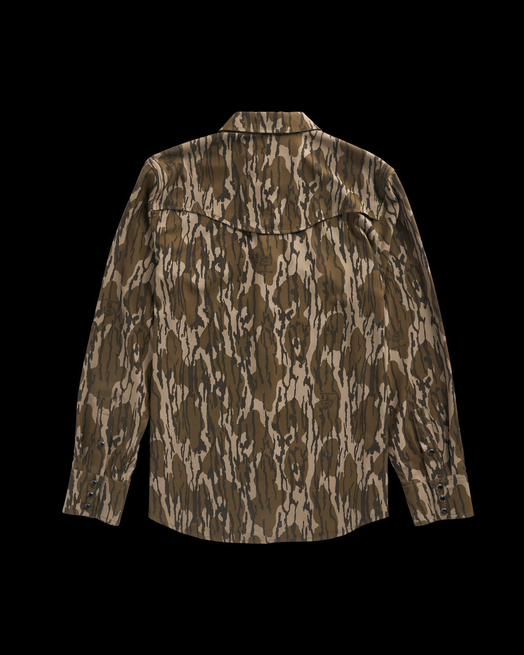 Back view of Men's Tecovas x Mossy Oak Performance Western - Original Bottomland on plain background