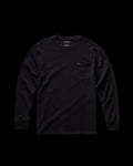 Closeup detail view of Long Sleeve Standard Issue Pocket Tee - Black
