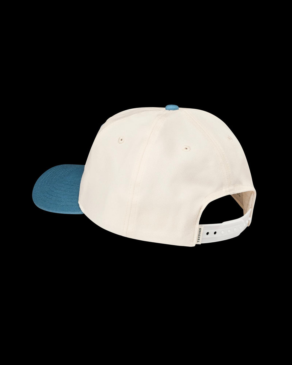 Quarterback view of See Texas Hat - White/Blue on plain background