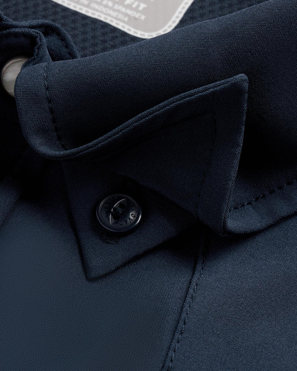 Closeup detail view of Men's Performance Western Pearl Snap SS - Navy