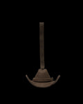 Front view of Cattleman Hat Ornament - Brown on plain background